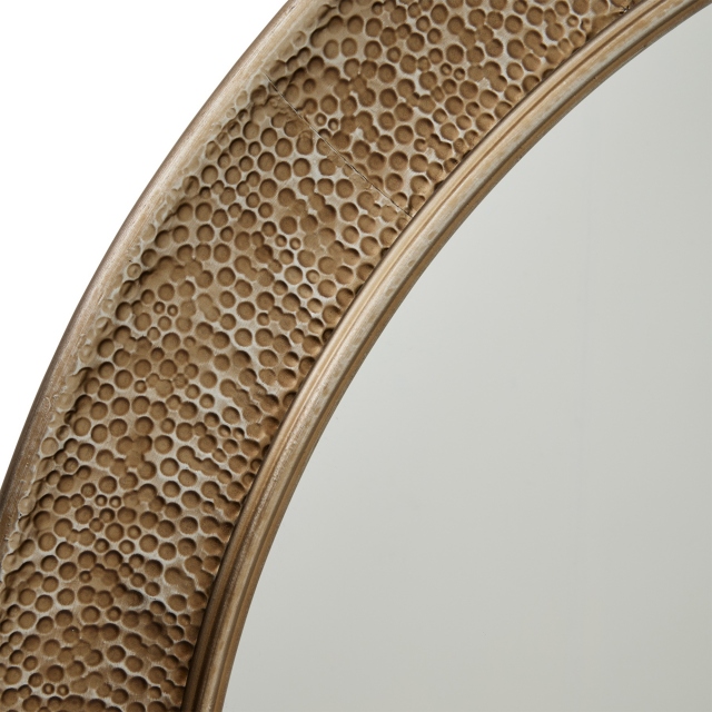 Wall Mirror - Hammered Brass