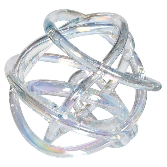 Clear/Lustre Sculpture - Glass Knot