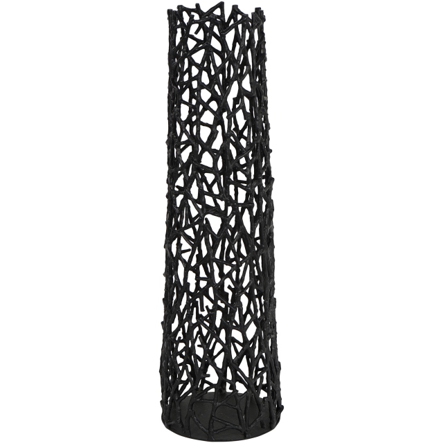 Black Sculpture Vase - Twig