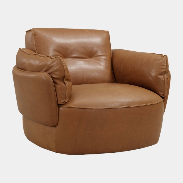 Swivel Chair In Leather - Alessi
