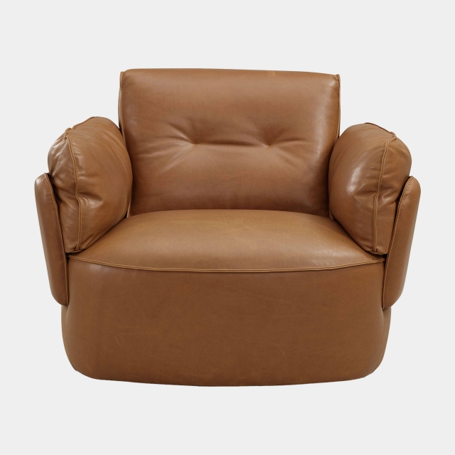 Swivel Chair In Leather - Alessi