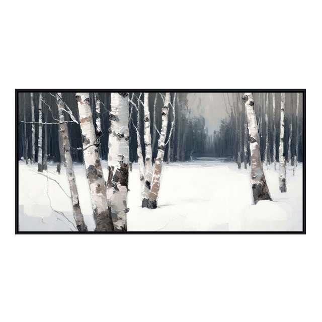 Framed Canvas - Whispering Birch