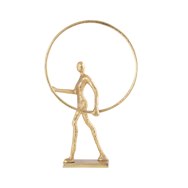 Metal Sculpture with Ring Gold - Benjamin