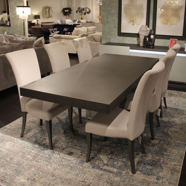 220cm Extending Dining Table & 4 Salerno Chairs - Item as Pictured - Madrid