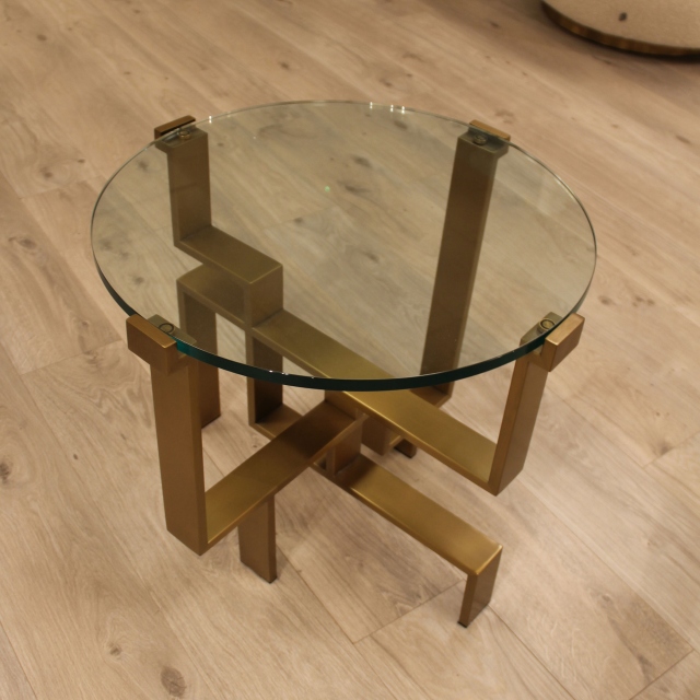Side Table Brushed Brass Finish - Item as Pictcured - Eichholtz Chuck