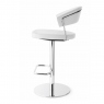Adjustable Stool In Leather & P77 Chromed Frame - Connubia Calligaris New York