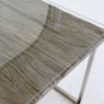 Square End table In Tempered Glass & Solid Wood Railway Sleepers - Manila