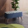 Small Bench Stool In Fabric - Orla Kiely Donegal