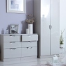 3 Drawer Bedside Chest In High Gloss - Stanford