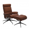 Chair & Stool With Star Base In Leather - Stressless Tokyo