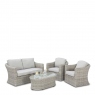 2 Seat Sofa Set - Light Grey Rattan - Oyster Bay