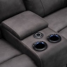 2 Seat Power Recliner Sofa With Smart Console In Atlanta Linen Fabric - Atlanta