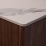 Sideboard In Walnut With White Ceramic Top - Turin