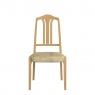 Slat Back Dining Chair In Mushroom Fabric - Contour