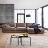 Large Sofa With LHF Chaise In Leather - Domino