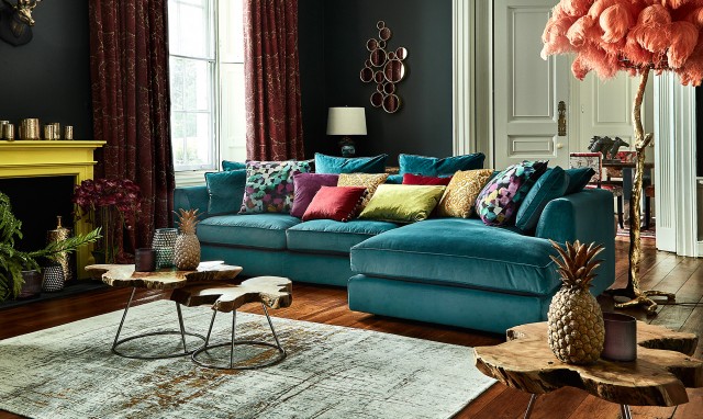 Cirrus large velvet sofa