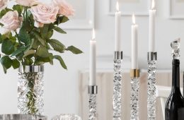 candle sticks with flowers