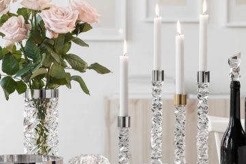 candle sticks with flowers