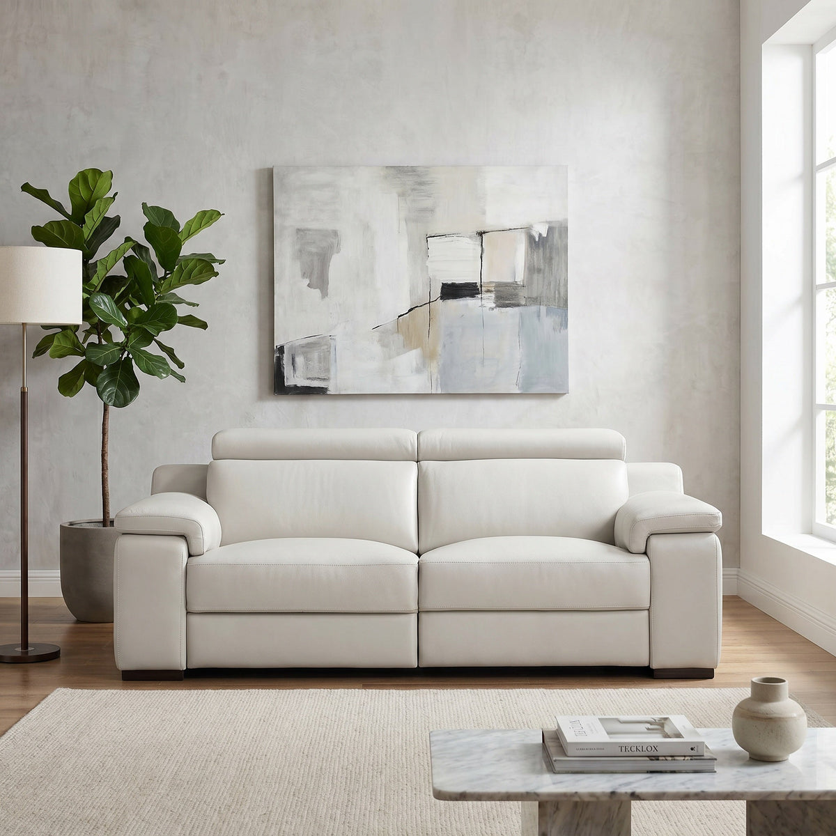 How to Style a White Leather Sofa: 3 Living Room Ideas