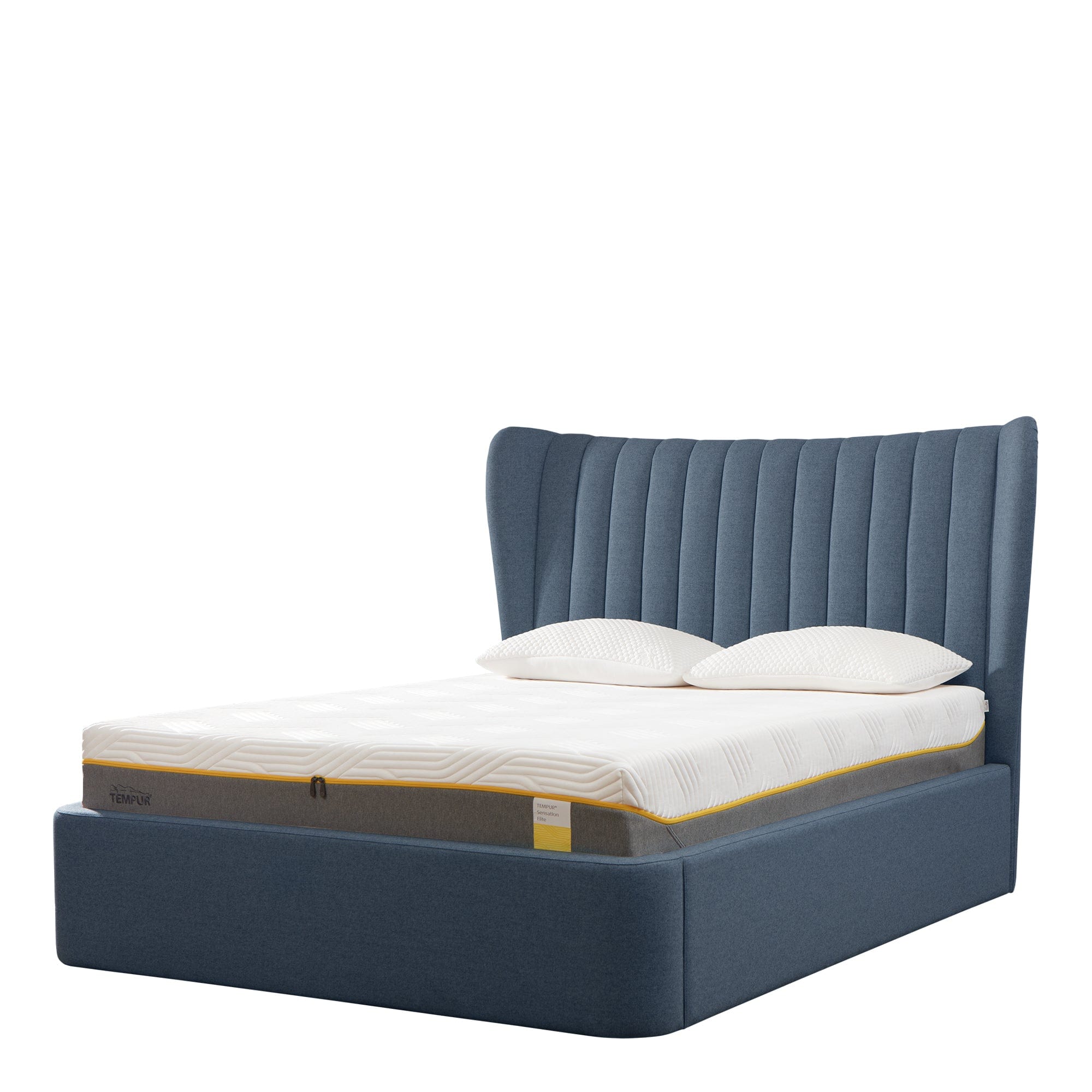 Tempur Horton - King (150cm) Ottoman Bed Frame in Shetland Navy