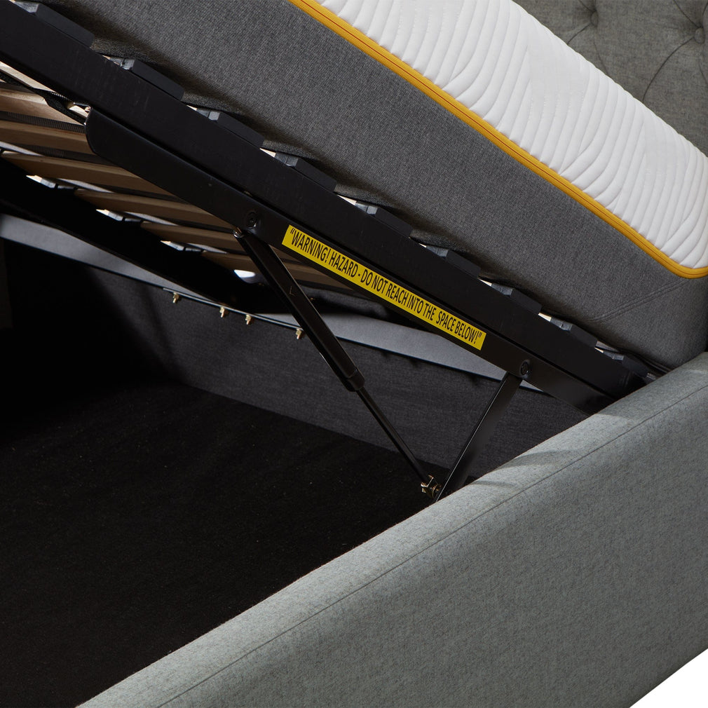 Tempur Holcot - King (150cm) Ottoman Bed Frame in Shetland Mercury