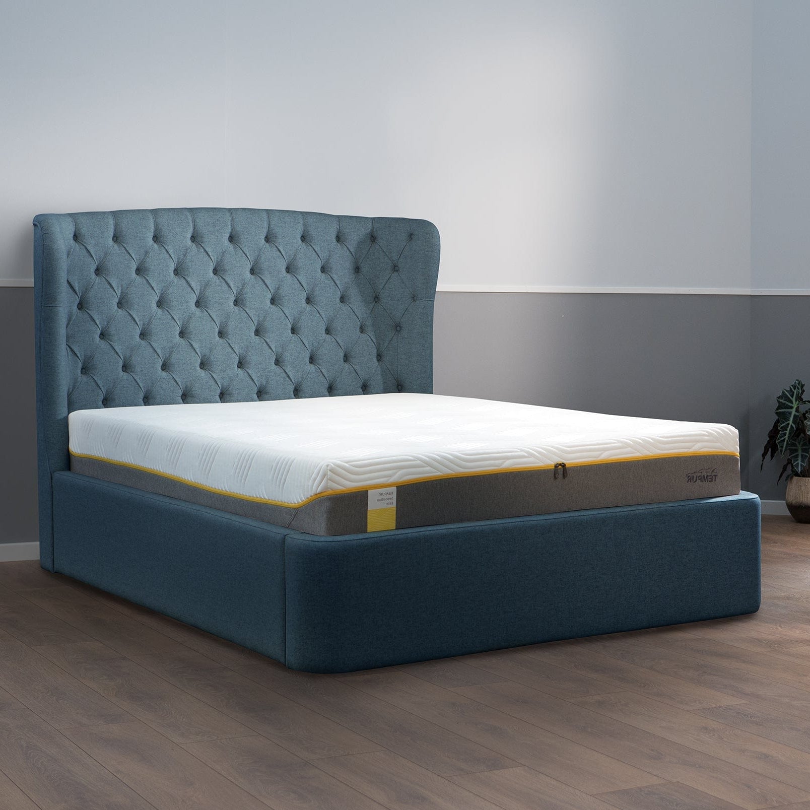 Tempur Holcot - Ottoman Bed Frame Shetland Navy
