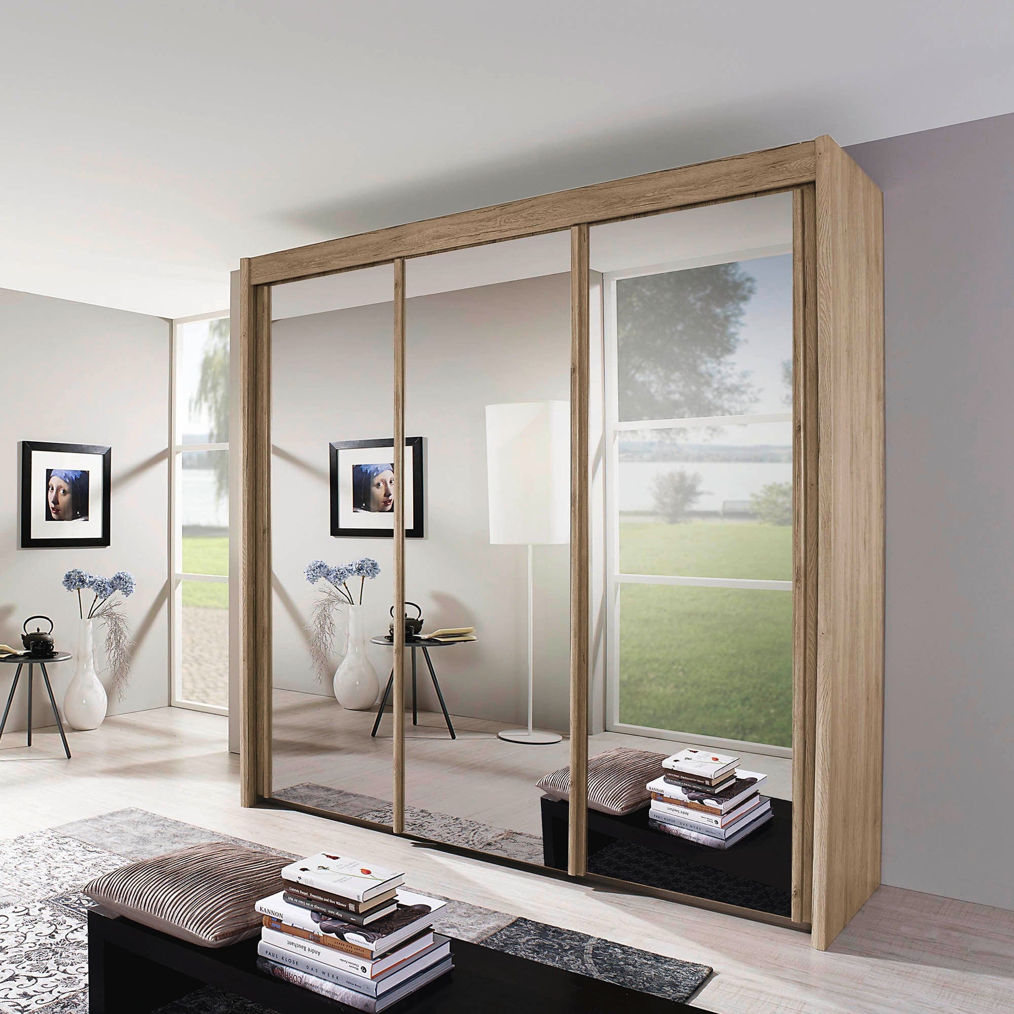 Ascot - 201cm 2 Door Sliding Wardrobe In Sonoma Oak Finish