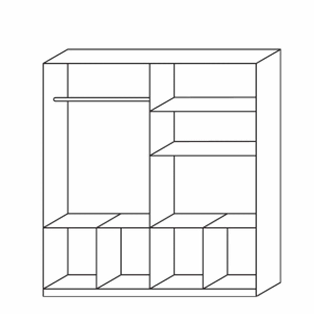 Amalfi - 3 Door 8 Drawer Hinged Combi Robe