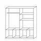 Amalfi - 3 Door 8 Drawer Hinged Combi Robe