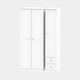 Ashford - Wardrobe With Drawers 111cm 3 Door 2 Small Drawer