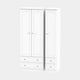 Ashford - Wardrobe With Drawers 111cm 3 Door 4 Drawer