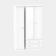 Ashford - Wardrobe With Drawers & Mirror 111cm 3 Door 1 Mirror 2 Large Drawer