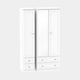 Ashford - Wardrobe With Drawers & Mirror 111cm 3 Door 1 Mirror 4 Drawer