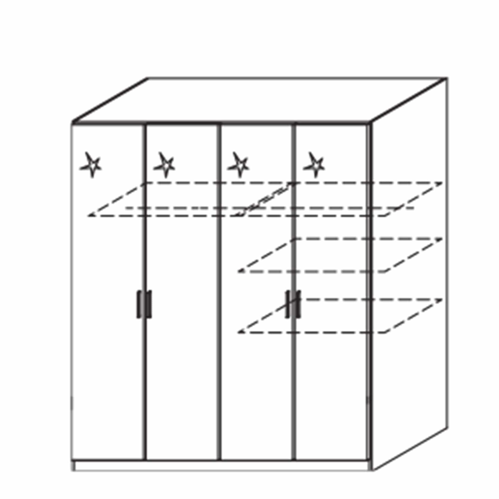 Amalfi - 4 Door Hinged Door Robe