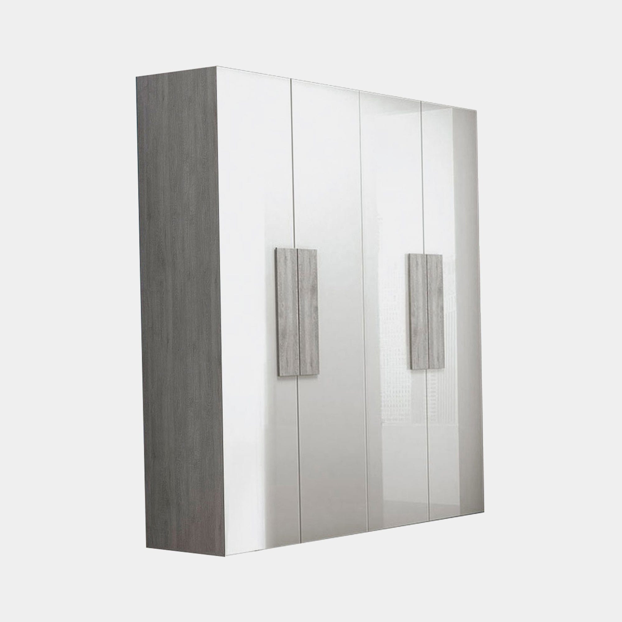 4 Doors Wardrobe Titanio/Silver Ash (Self Assembly Required)
