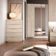 Alaska - 3 Door Wardrobe With 1 Mirror In Sand Birch Finish