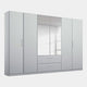 Cologne - Mirrored Wardrobe With Drawers & Mirror 271cm 6 Door 2 Mirror 2 Drawer