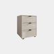 Varnell - 3 Drawer Glass Bedside Table Champagne Glass