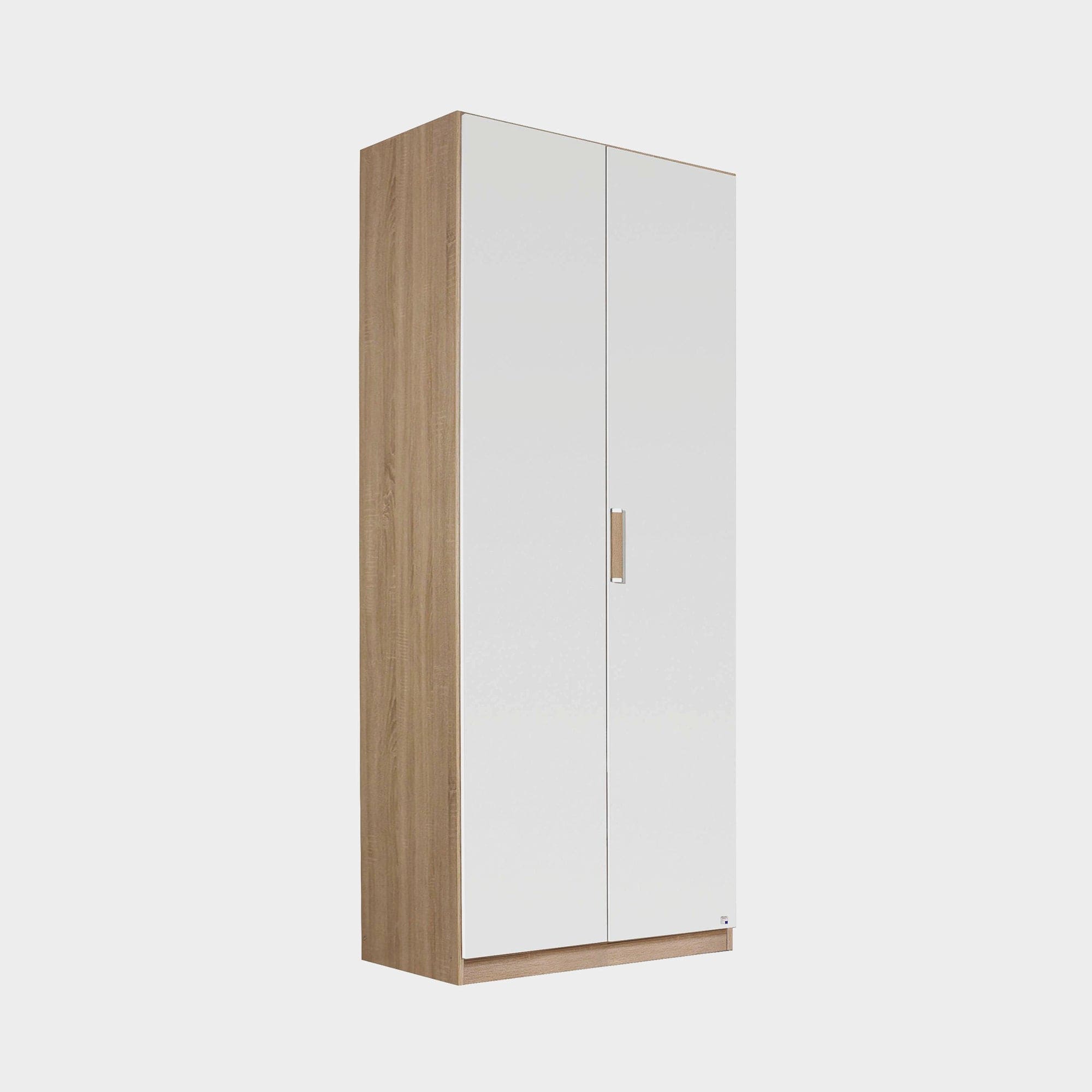 Gamma - 91cm Hinged 2 Door Robe In Glass With Vertical Trim 53G3