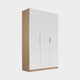 Gamma - Mirrored Wardrobe 136cm 3 Door Glass With Vertical Trim