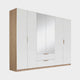 Gamma - Wardrobe With Mirror 271cm 6 Door 2 Mirror 2 Drawer