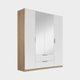 Gamma - Wardrobe With Mirror 181cm 4 Door 2 Mirror 2 Drawer