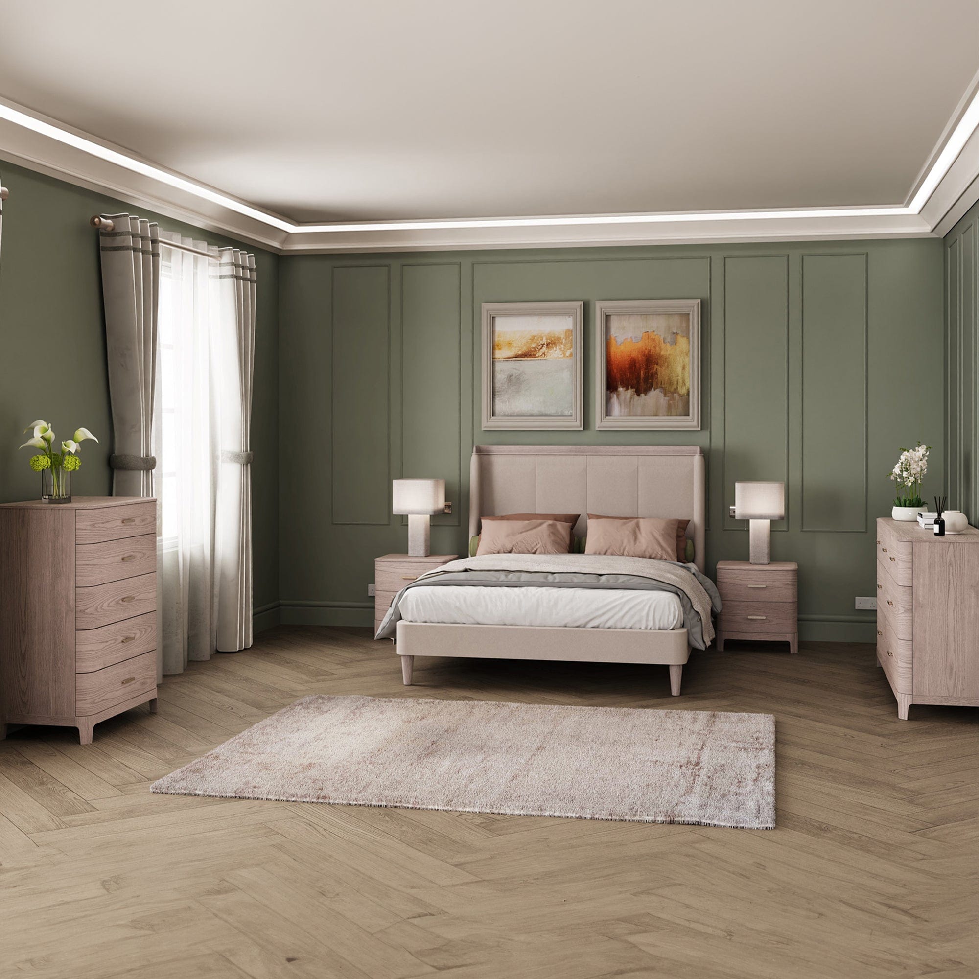 Josephine - Bed Frame King (150cm) In Parisian Cream