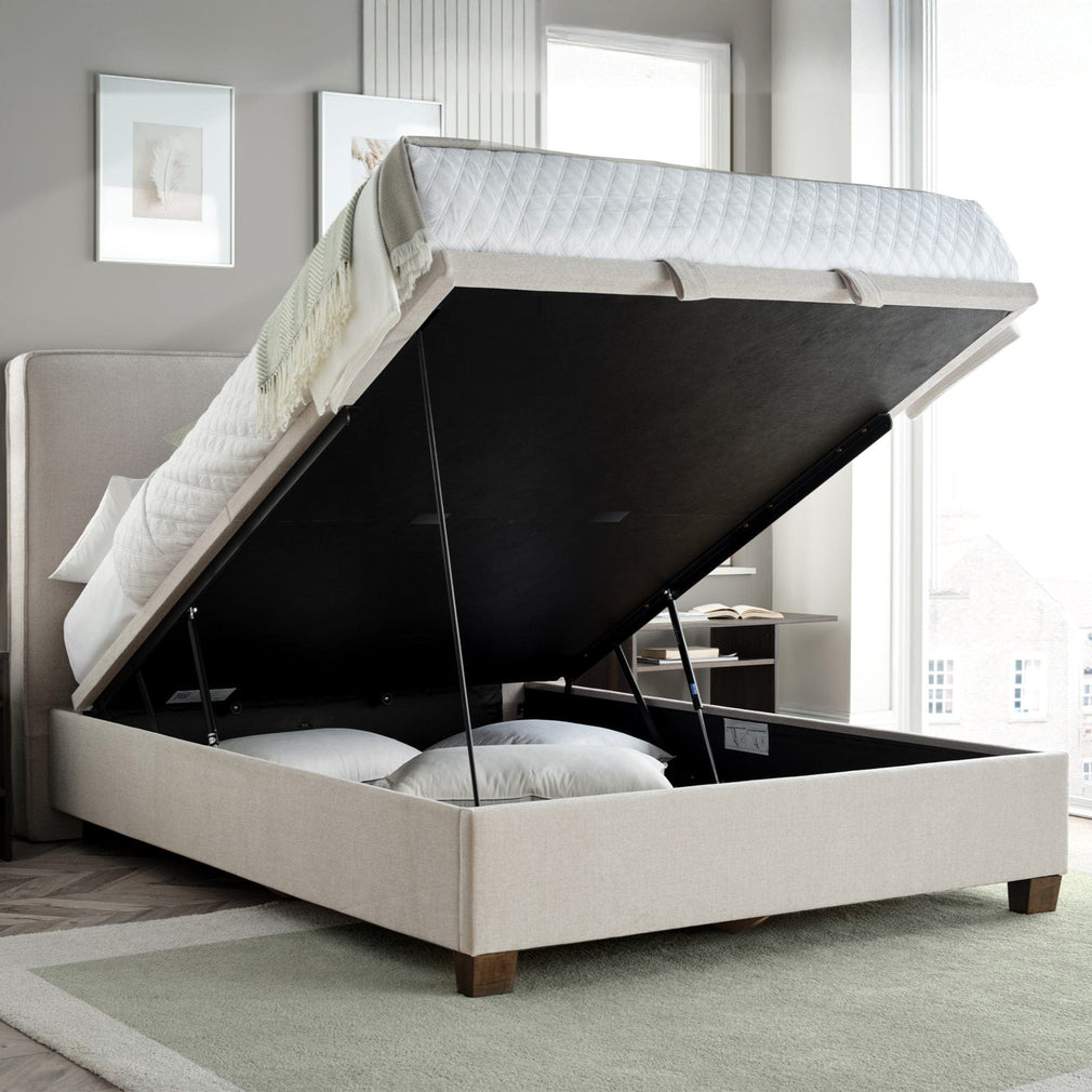 Juniper - 135cm (Double) Ottoman Bed In Maskat Clay