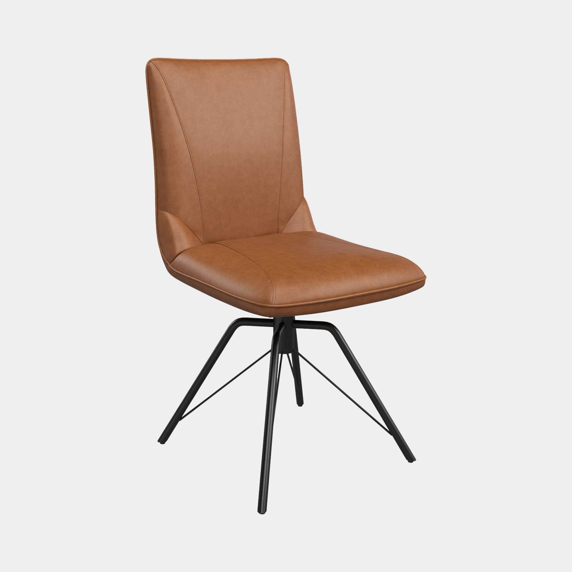 Lagos - Swivel Dining Chair In Tan PU