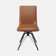 Lagos - Swivel Dining Chair In Tan PU