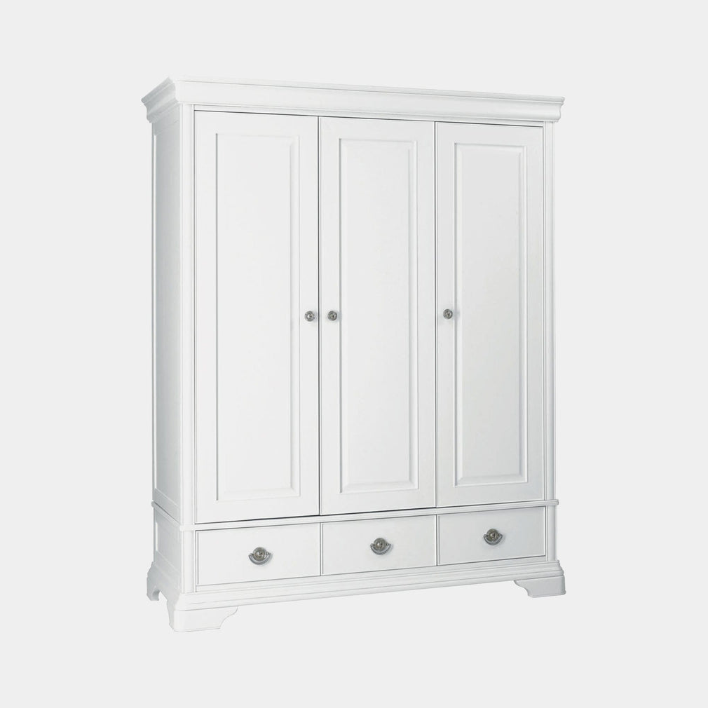 Lace - Wardrobe With Drawer 162cm 3 Door 3 Drawer