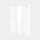 Lincoln - Mirrored Wardrobe, High Gloss 111cm 3 Door 1 Mirror