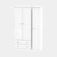Lincoln - Wardrobe With Drawers 111cm 3 Door 2 Large Drawer