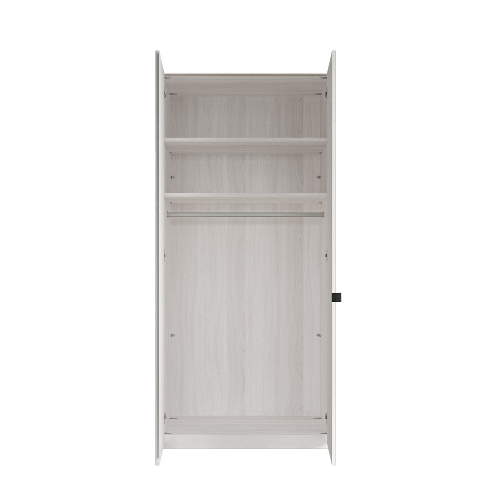Florida - Mirrored Wardrobe 100cm 2 Door Hinged Robe (H216cm), Mirror Front